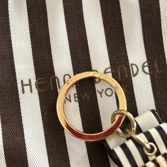 Rare Centennial Stripe Henri Bendel Triple Bow Key Fob - Picture 5 of 5